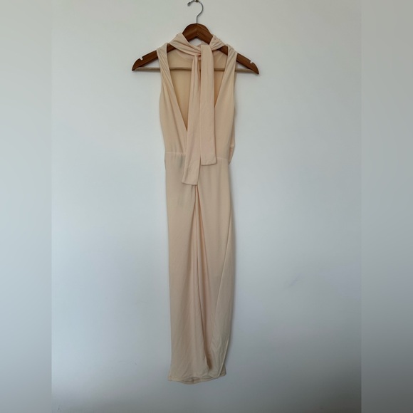 Hello Molly Beige Midi Dress NWT - Picture 4 of 5